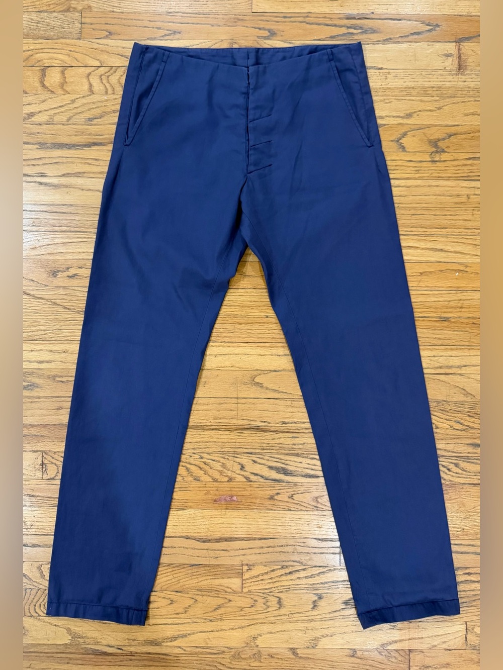 Maison Margeila MM6 Navy Blue Cotton Button Fly Pants 33/33